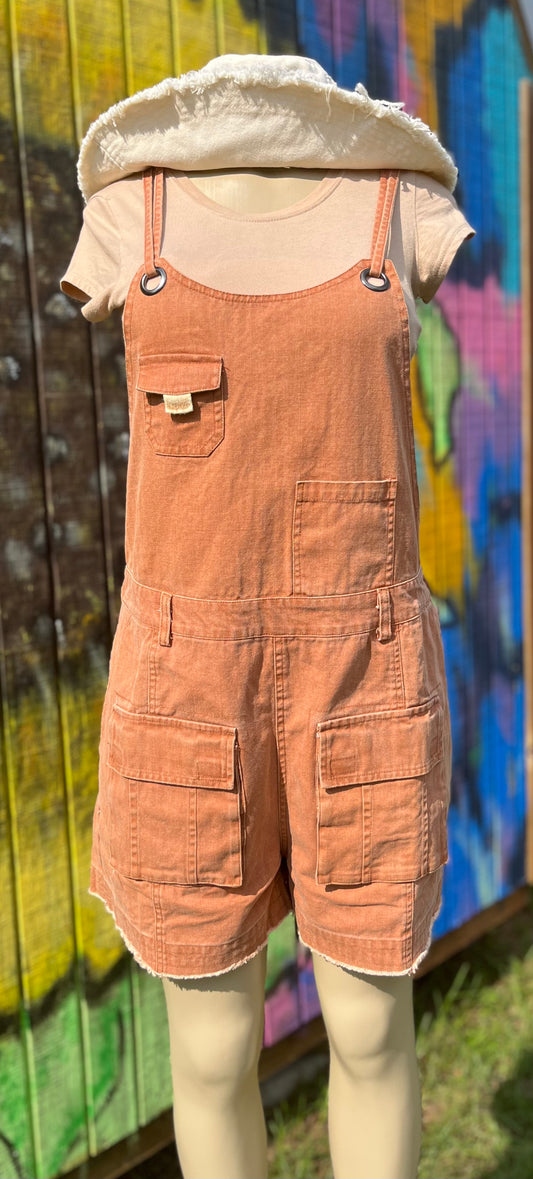 Washed Cargo Romper