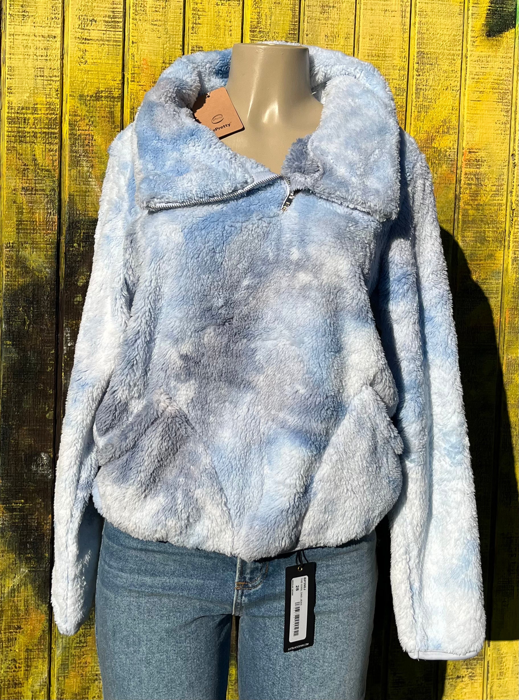 Tie-dye Sherpa Jacket - the Boujee Sunflower