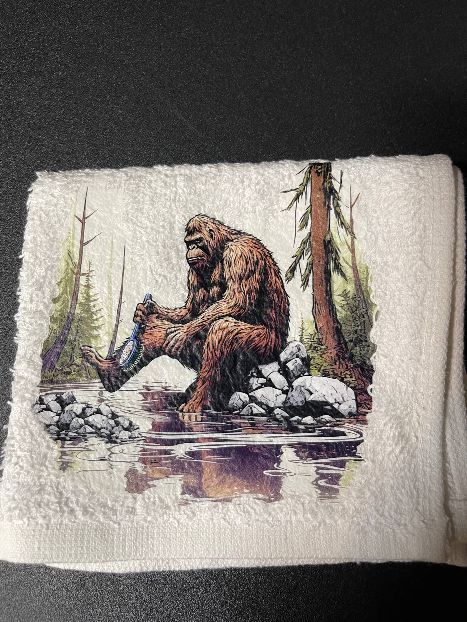 Bathing Bigfoot wash rag, hand towel, bath towel 3 piece set - the Boujee Sunflower