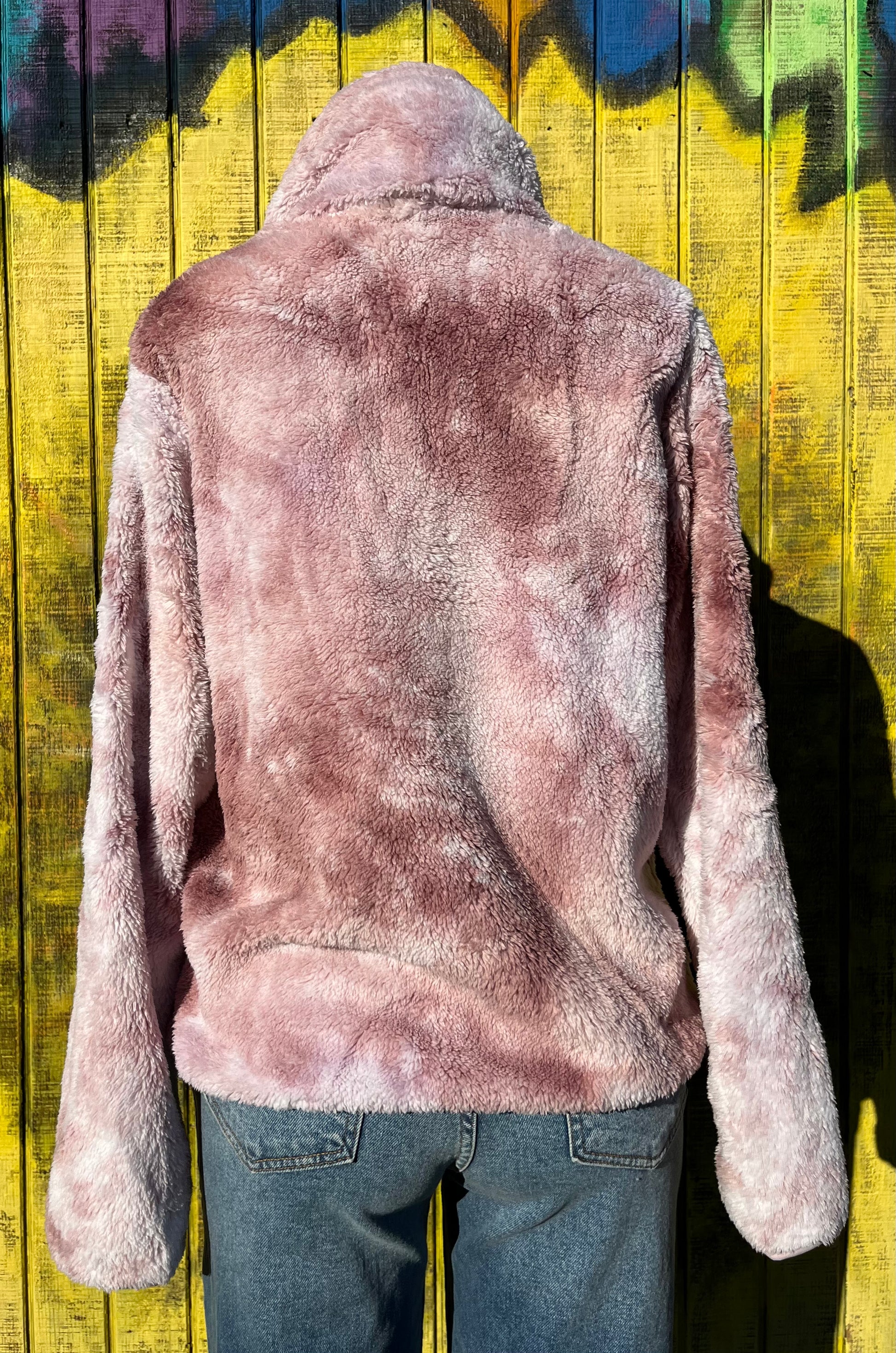 Tie-dye Sherpa Jacket - the Boujee Sunflower