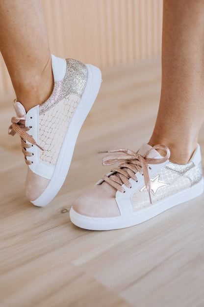 Glitter Star Patchwork Sneakers - the Boujee Sunflower