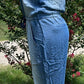 42POPS brand. Sleeveless Chambray jumpsuit with pockets, a drawstring waist and ankle cuffs. S, M, L, XL $28