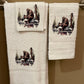 Bathing Bigfoot wash rag, hand towel, bath towel 3 piece set - the Boujee Sunflower