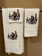 Bathing Bigfoot wash rag, hand towel, bath towel 3 piece set - the Boujee Sunflower