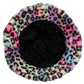 Tie Dye Leopard Patterned Faux Fur Bucket Hat