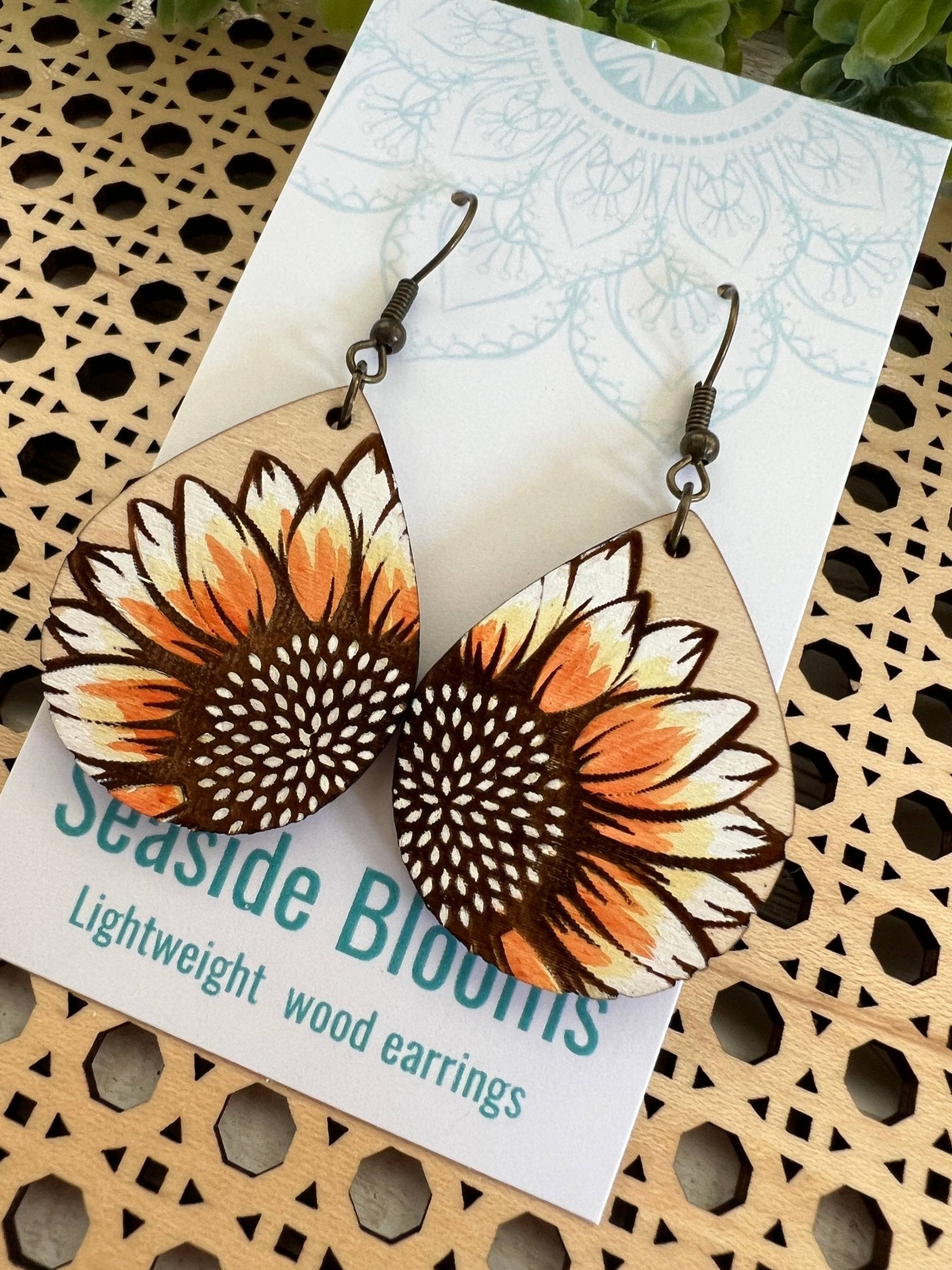 Sunflower Water Color Earrings - the Boujee Sunflower