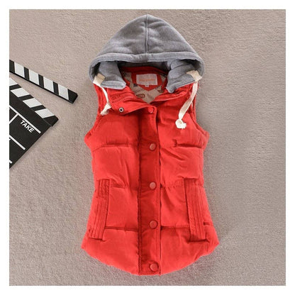 Hooded Drawstring Vest