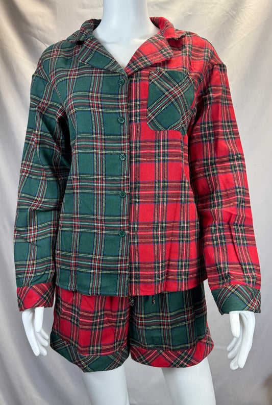 Plaid Christmas Pajamas Set