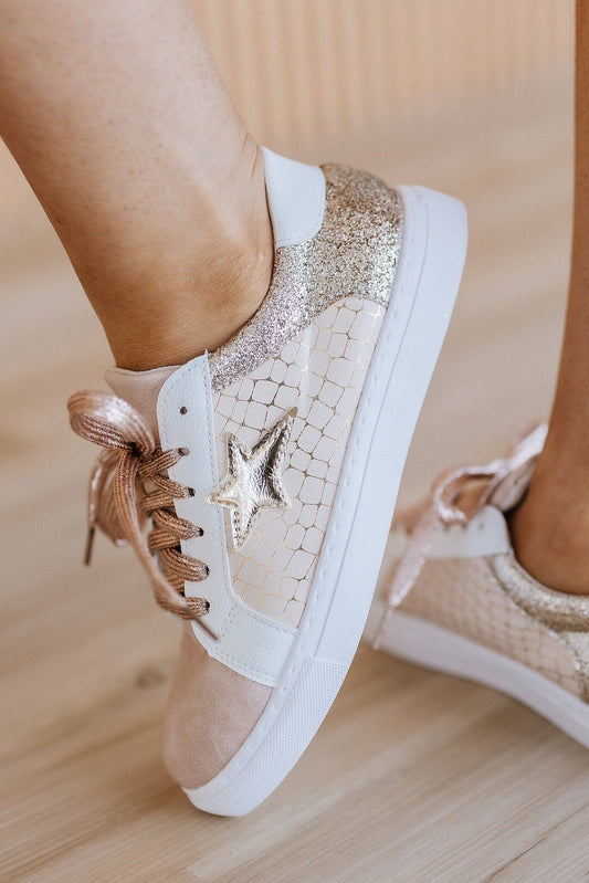 Glitter Star Patchwork Sneakers - the Boujee Sunflower