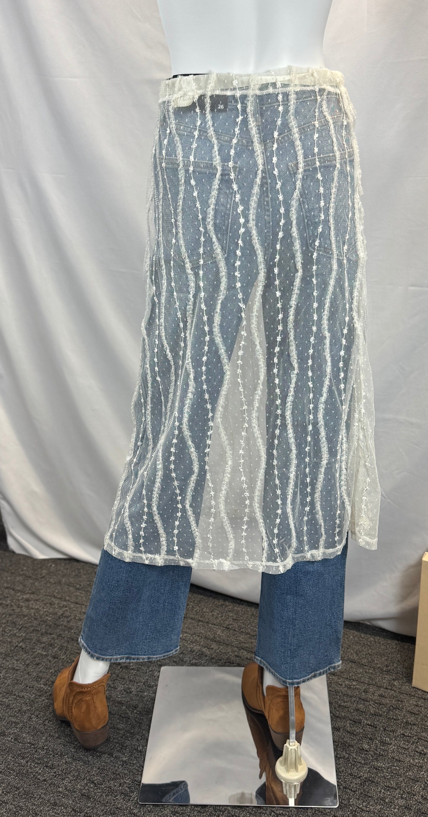 SHEER LAYERED MESH SKIRT