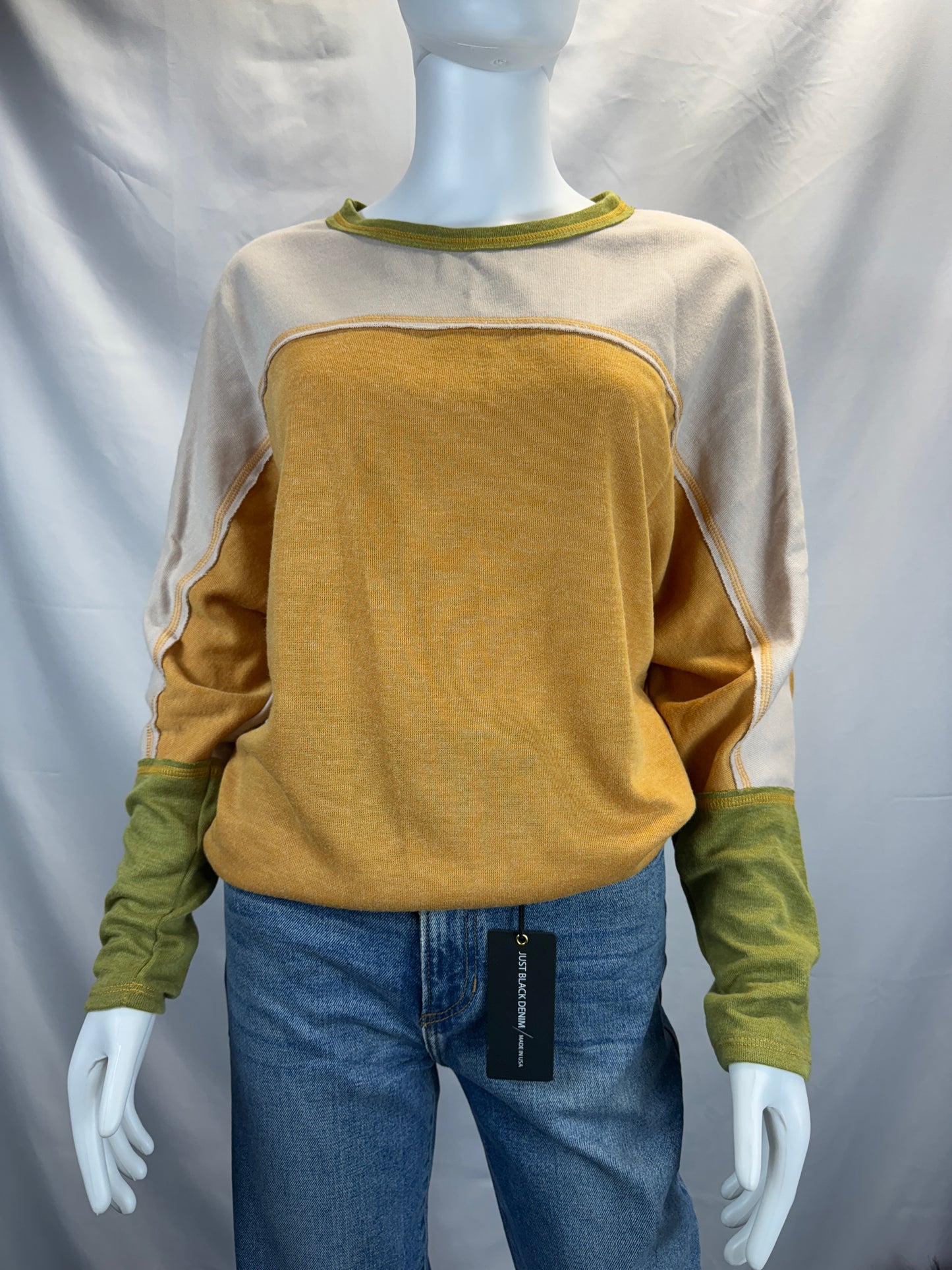 Mustard Color Block Top