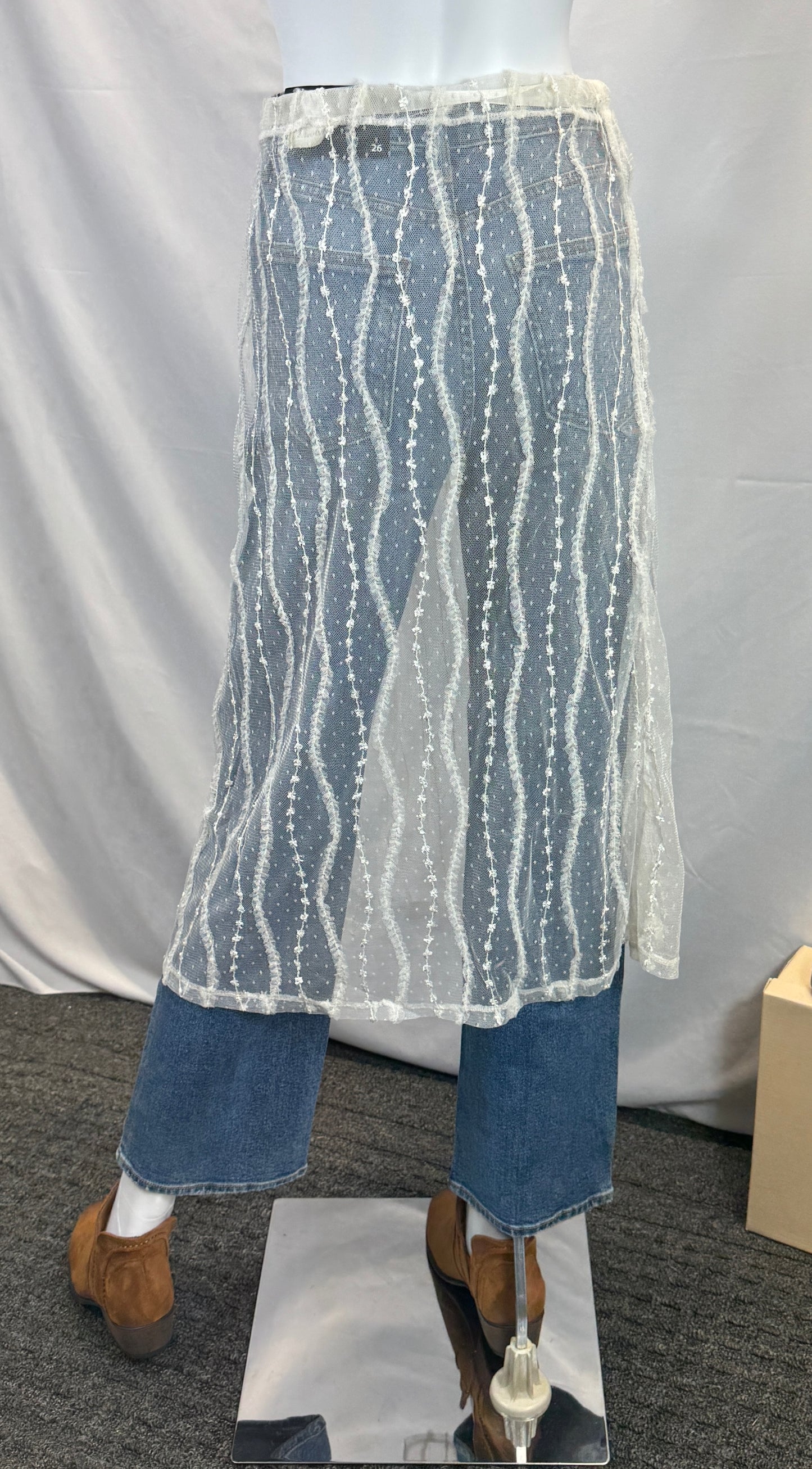 SHEER LAYERED MESH SKIRT