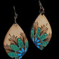 Wooden Boho Flower Earrings - the Boujee Sunflower