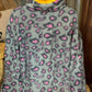 Vanilla Monkey brand. Grey with pink leopard button down loose fitting shacket in soft brushed material. S, M, L, XL. $35