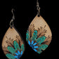 Wooden Boho Flower Earrings - the Boujee Sunflower