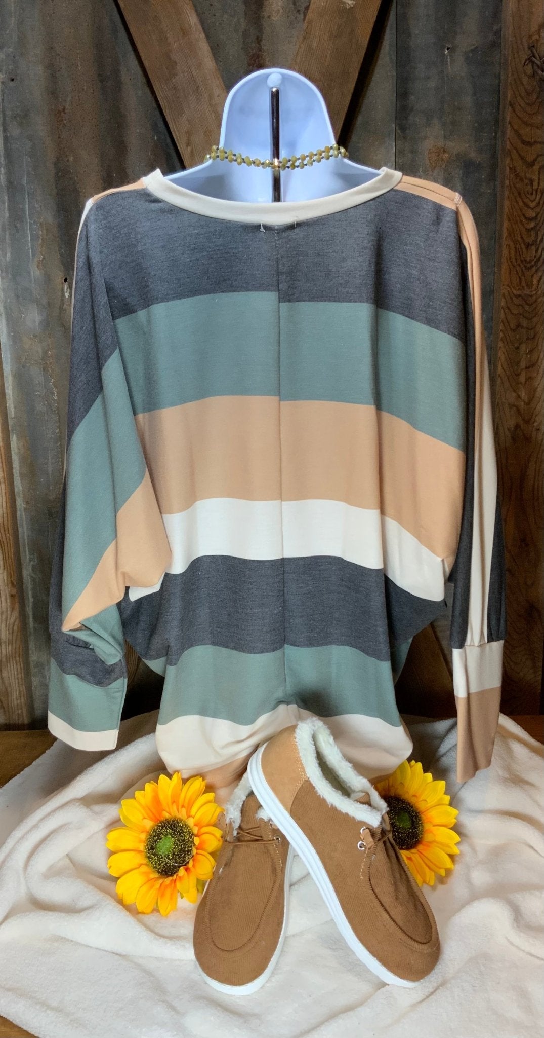 Long Sleeve Dolman Top - the Boujee Sunflower