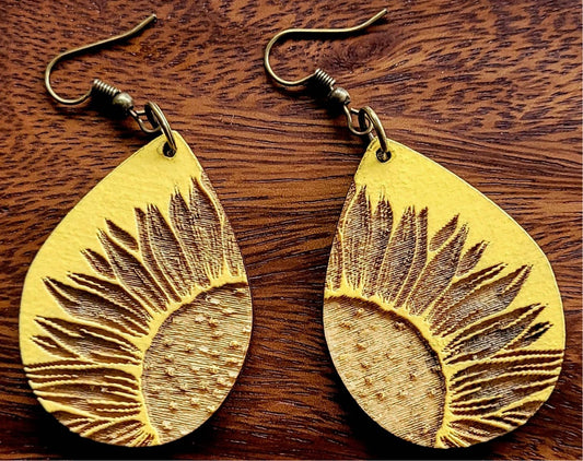 Sunflower Teardrop Earrings - the Boujee Sunflower