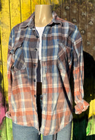 TheGoGirlShoppe brand. Hand-bleached, pre-loved vintage flannel. Size Large...different manufacturers so actual size may vary. $38