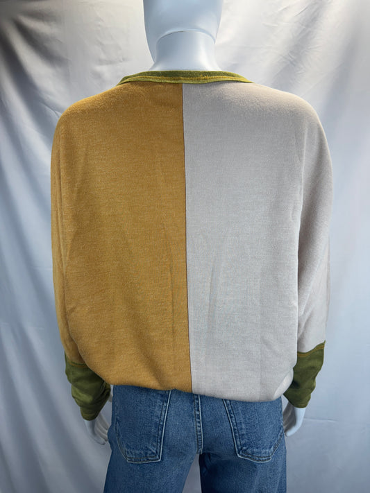 Mustard Color Block Top