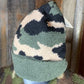 La Plaza Mall brand. This soft camo beanie is 100% polyester. One size. $9