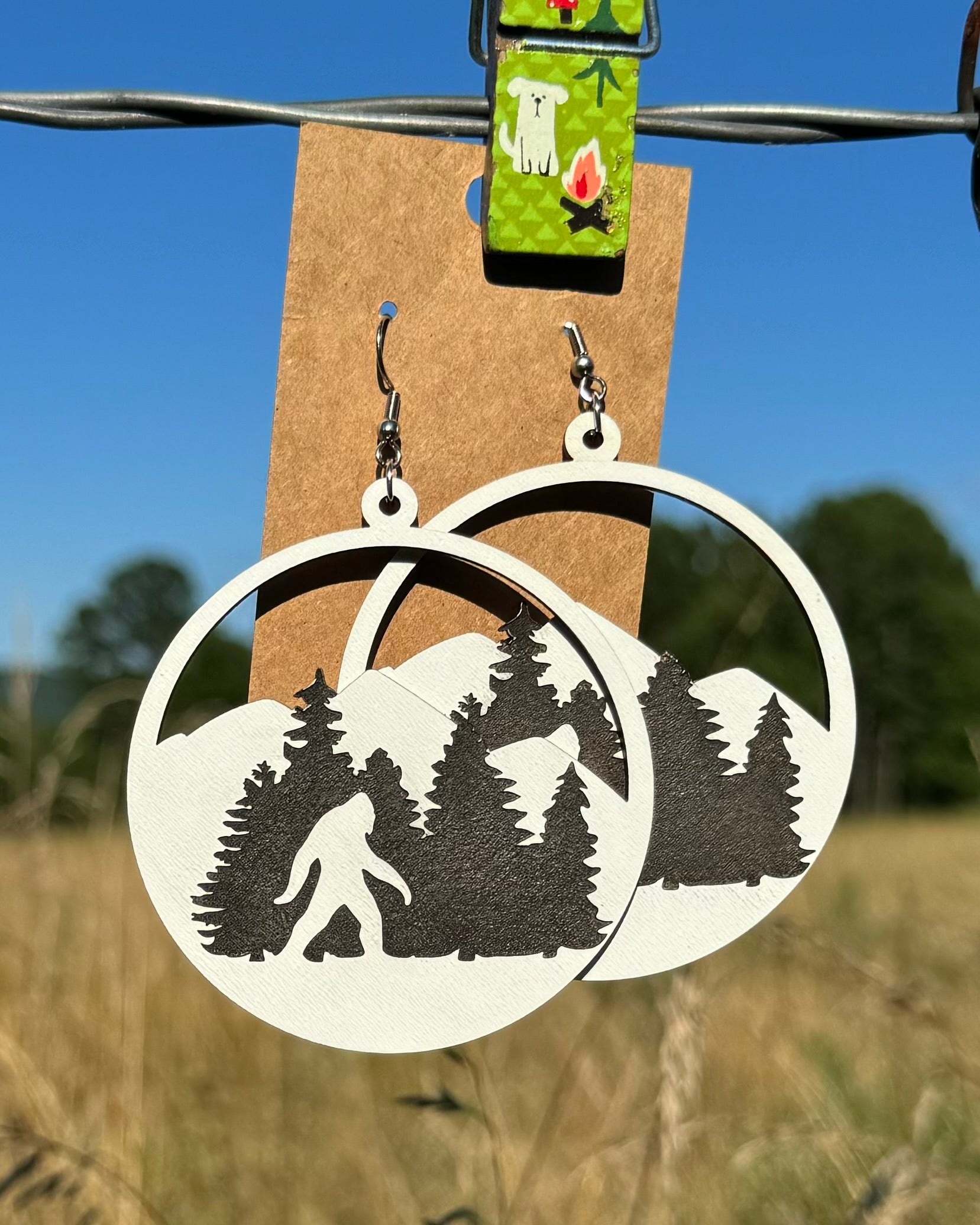 Bigfoot Wooden Earrings - the Boujee Sunflower