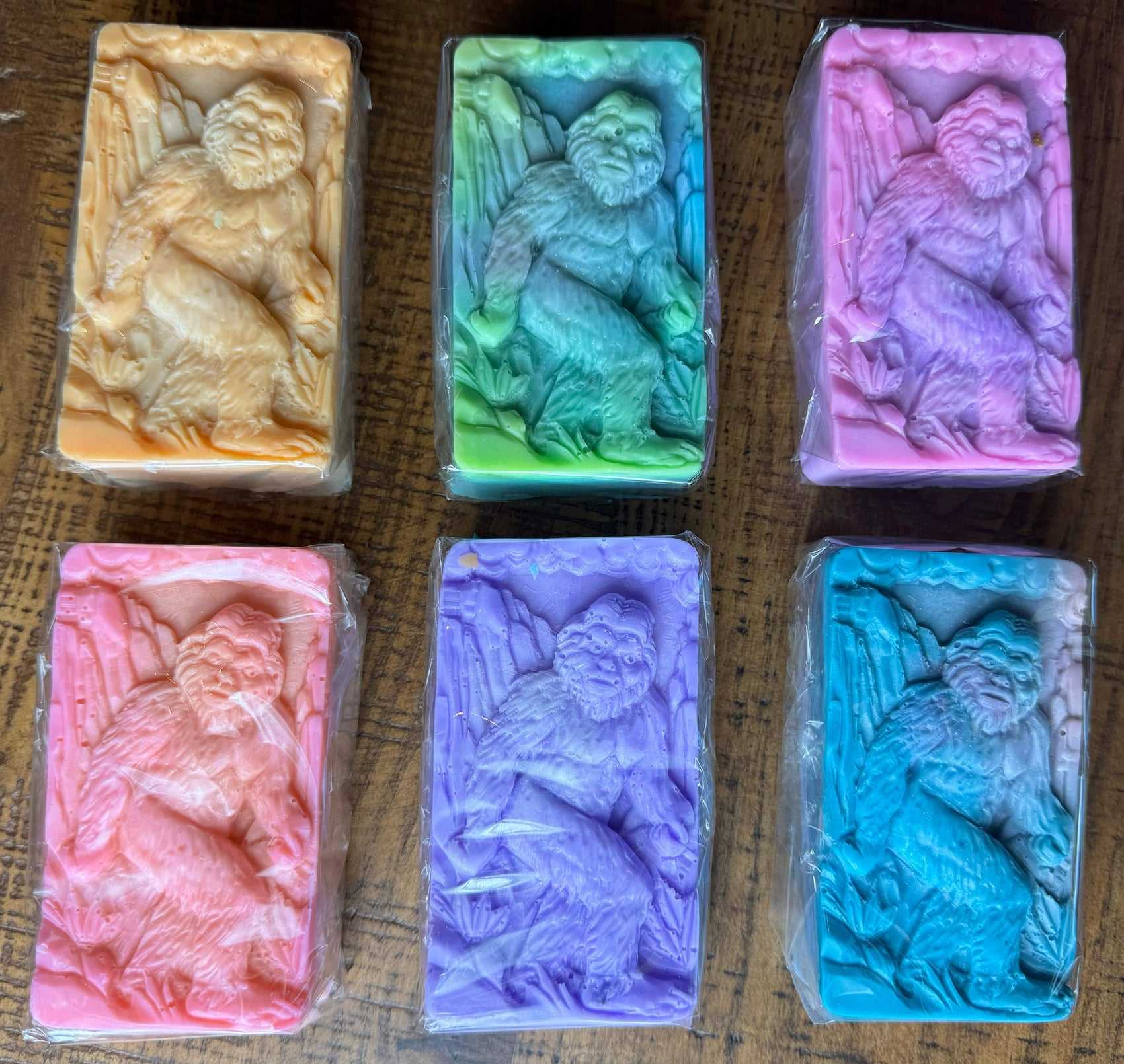 Bigfoot in forest soap bar