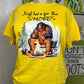 Bigfoot Roasting Marshmallows Yellow Tee