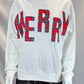 Merry Letter Patchwork Sweatshirt