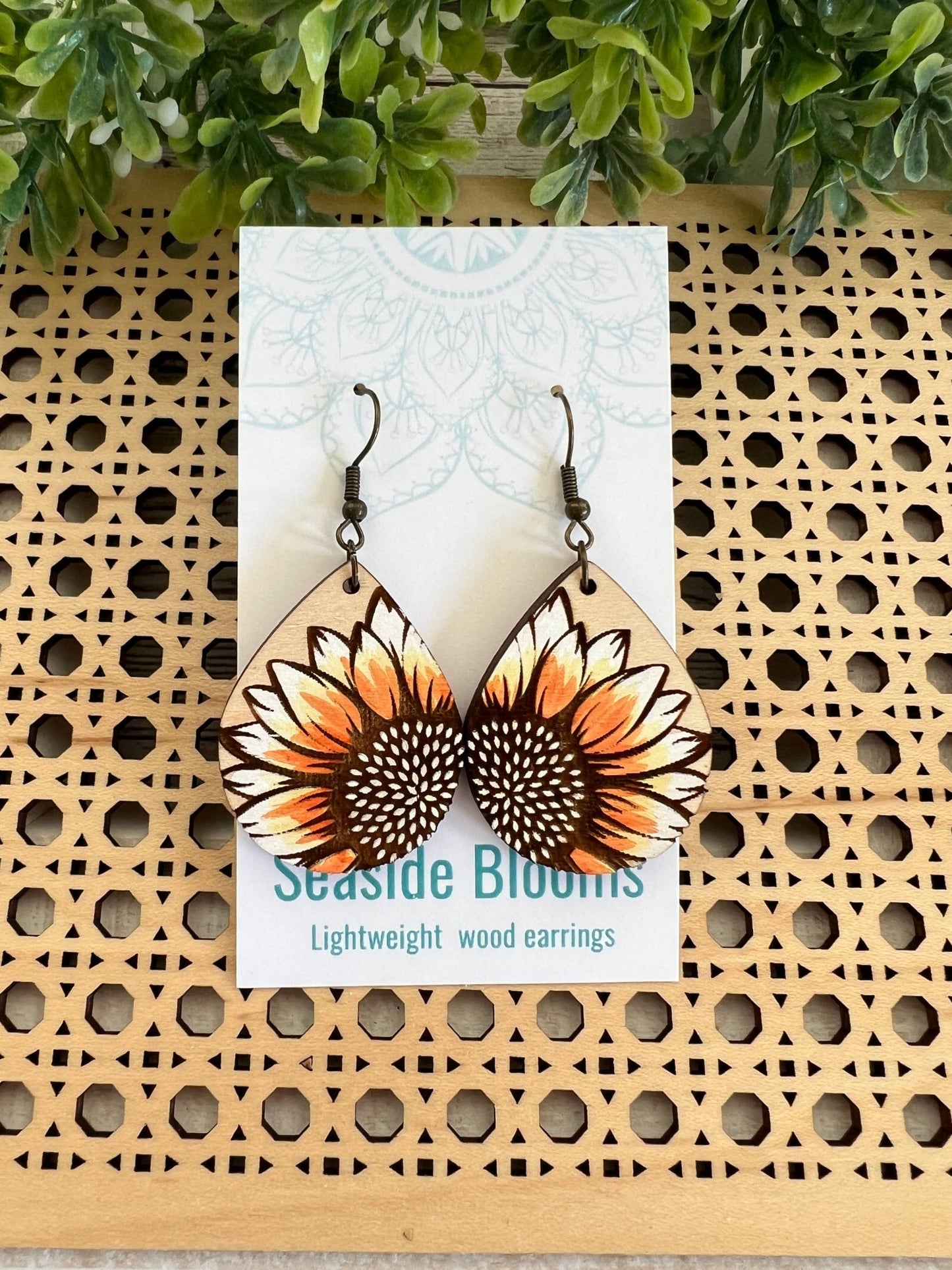 Sunflower Water Color Earrings - the Boujee Sunflower