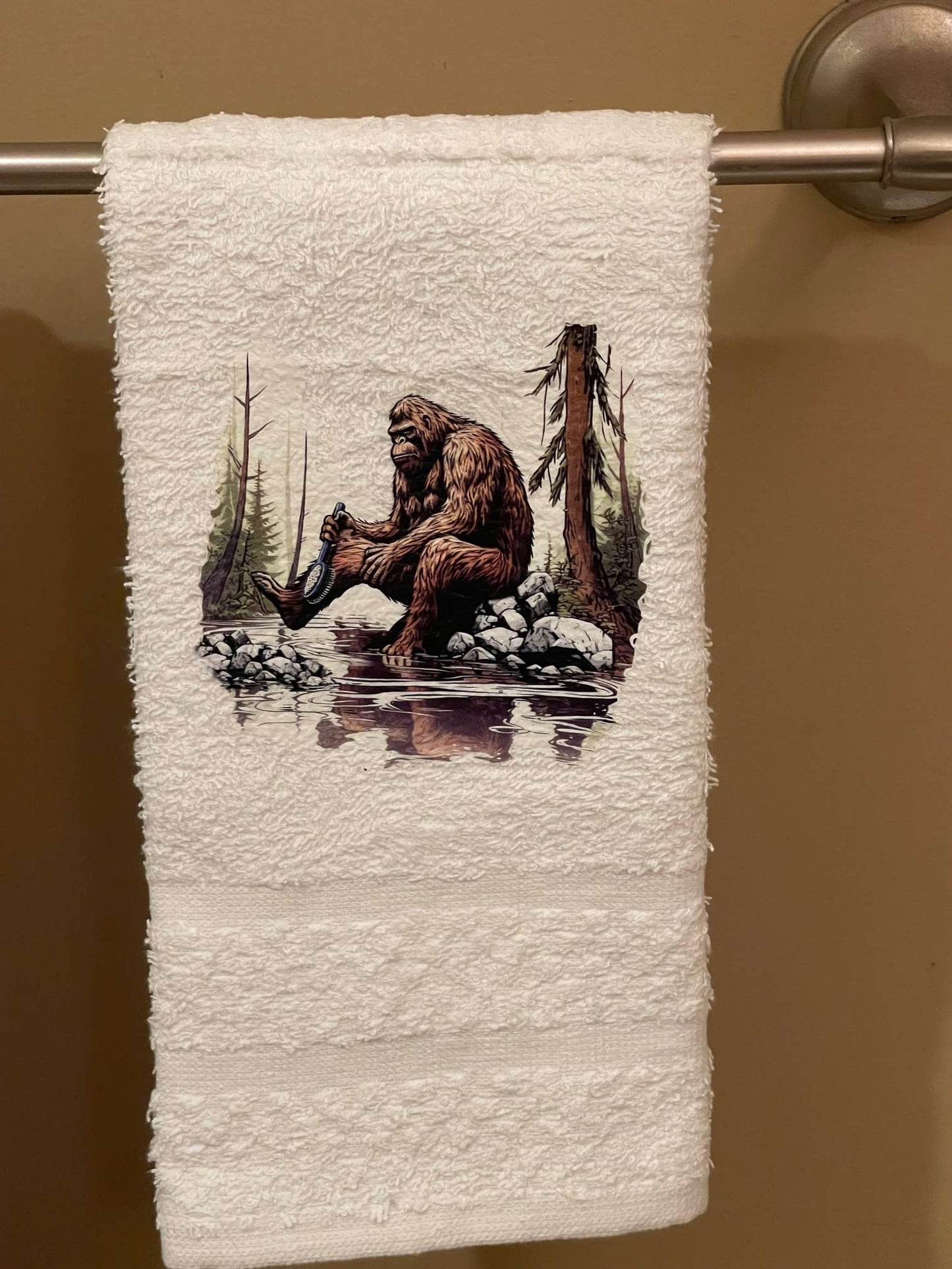 Bathing Bigfoot wash rag, hand towel, bath towel 3 piece set - the Boujee Sunflower