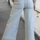 Casual Flap Pocket Cuffed Hem Wide Leg Jeans | 4-16 - the Boujee Sunflower