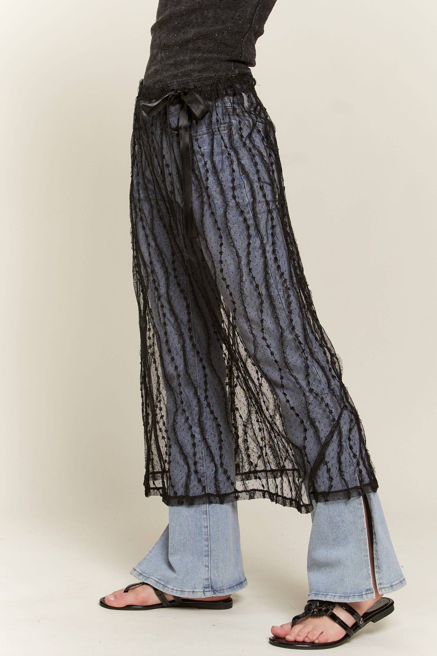 SHEER LAYERED MESH SKIRT