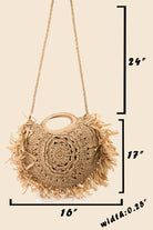 Straw Braided Fringe Bag - the Boujee Sunflower