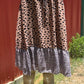 Vanilla Monkey. Color block animal print tie keyhole neck. Sleeveless. Tiered. Dress it up or down. S, M, L $25