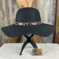 Avenue Zoe brand. Faux wool felt boho hat with leopard band. $25