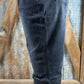 VERVET by Flying Monkey brand. Plus size, high rise, button fly, cropped skinny jeans. Stretch, knee distressing w/ raw hem.