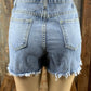 Voguelom brand. Frayed hem, culotte shorts with button fly. M, L $20