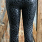 Blushing Owl Co brand. Shiny black leopard print leggings with high waist. S, M, L, XL. $20