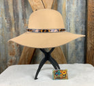 Avenue Zoe. Boho faux wool felt hat with leopard band. $25.