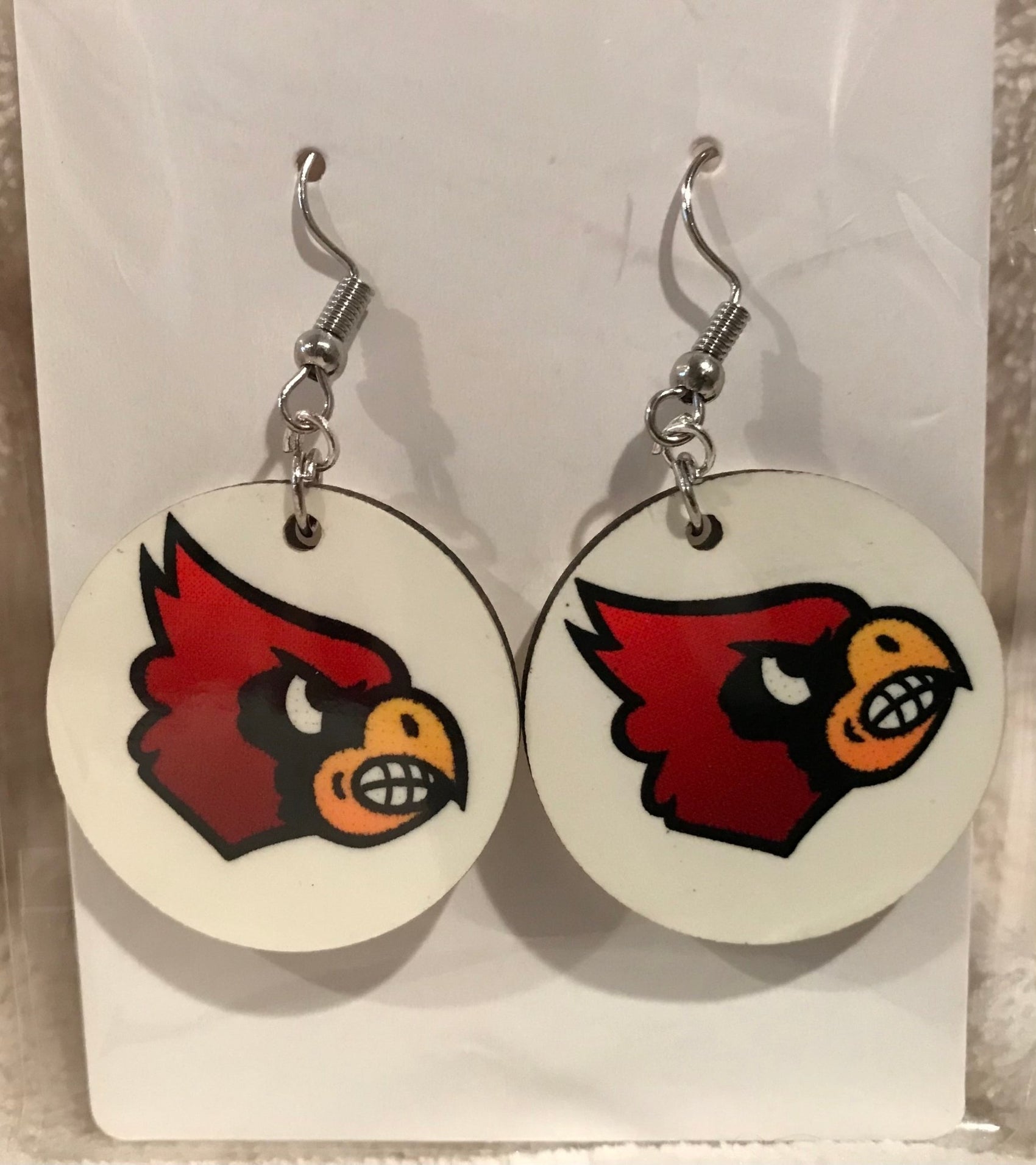 Earring Babe Boutique. These Cardinal dangle earrings are made from hard material. $7.25.