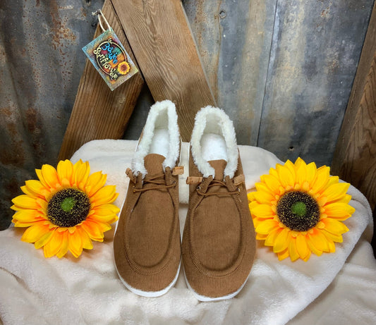 Fluffy Flat Slip On Shoes - the Boujee Sunflower