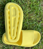 Yellow Rubber Platform Slides - the Boujee Sunflower