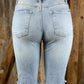 Insane Gene USA brand. Distressed knee length denim shorts. S, M, L. $30