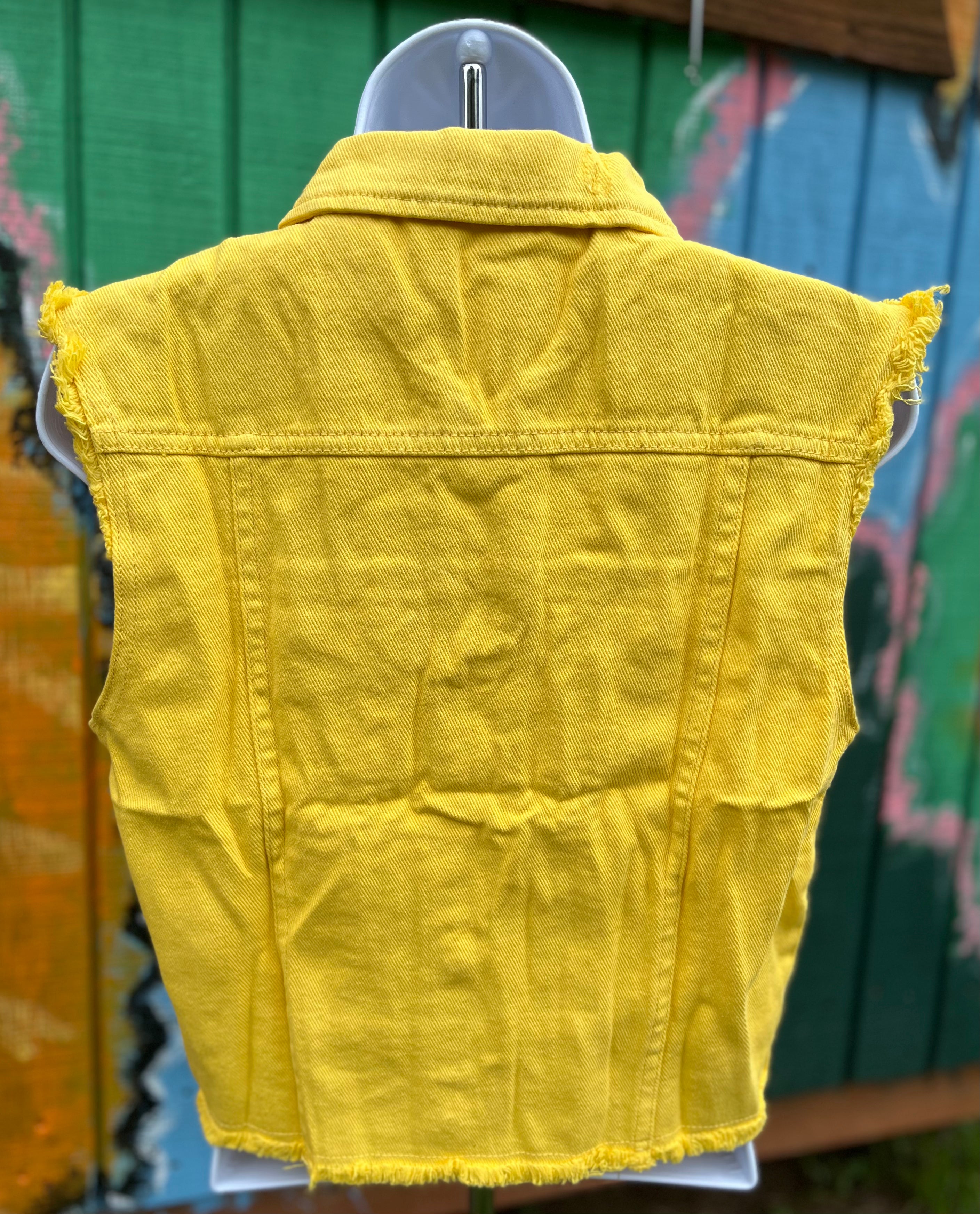 Denim Cropped Vest - the Boujee Sunflower